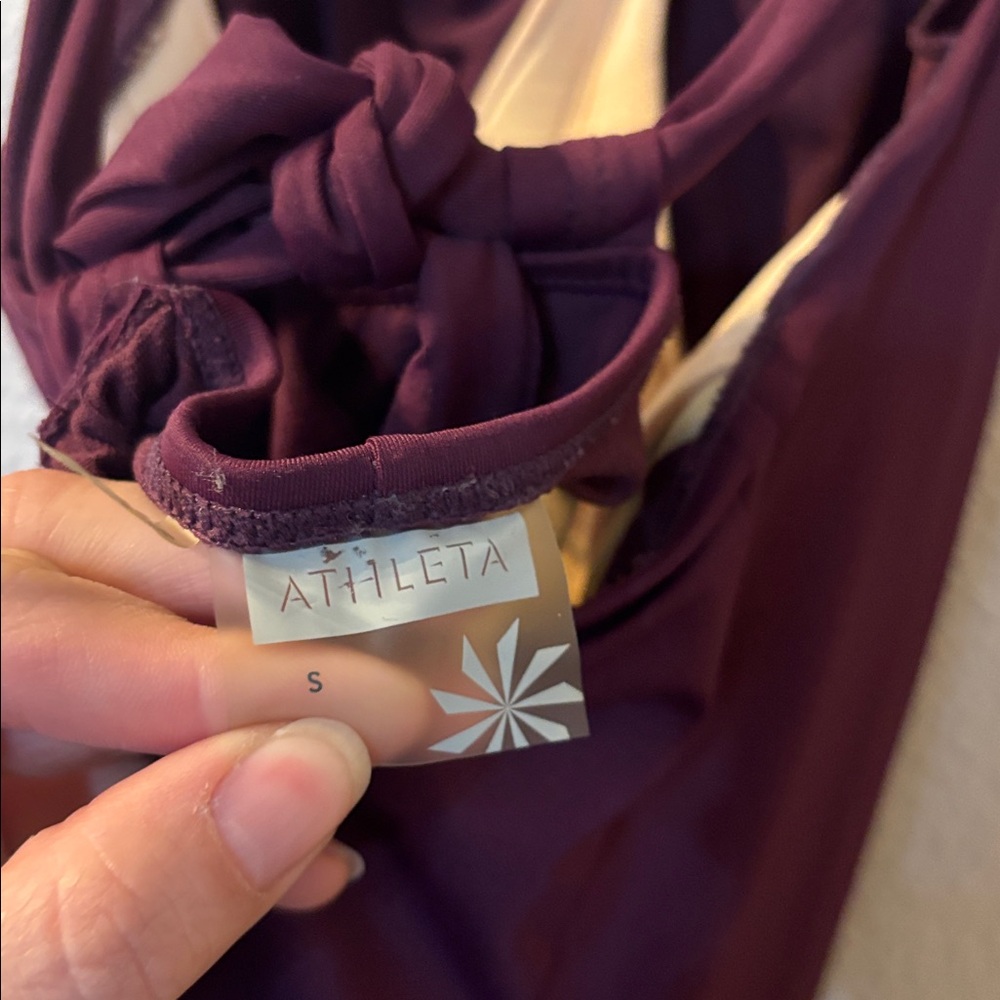 Athleta Crisscross Back Dress in Deep Burgundy - Picture 5 of 7